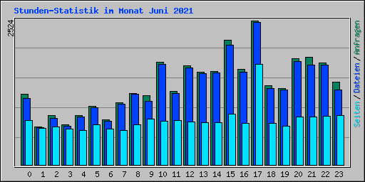 Stunden-Statistik im Monat Juni 2021