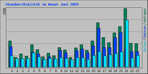 Stunden-Statistik im Monat Juni 2025
