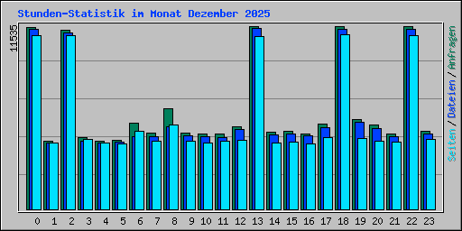 Stunden-Statistik im Monat Dezember 2025